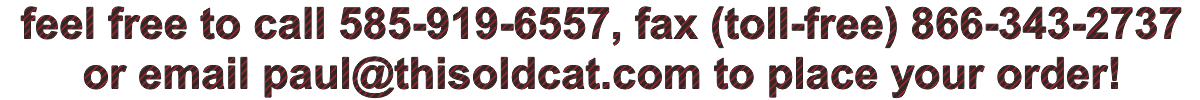 Call Fax or Email Order