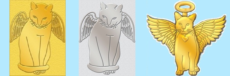 Cat Angel Pins