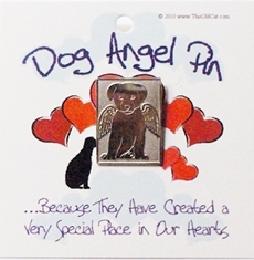 Nickel Dog Angel Pins