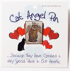 Nickel Cat Angel Pins