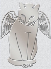 Nickel Cat Angel Pins