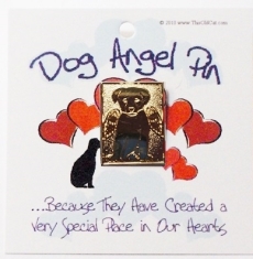 Gold Dog Angel Pins