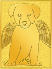 Gold Dog Angel Pins